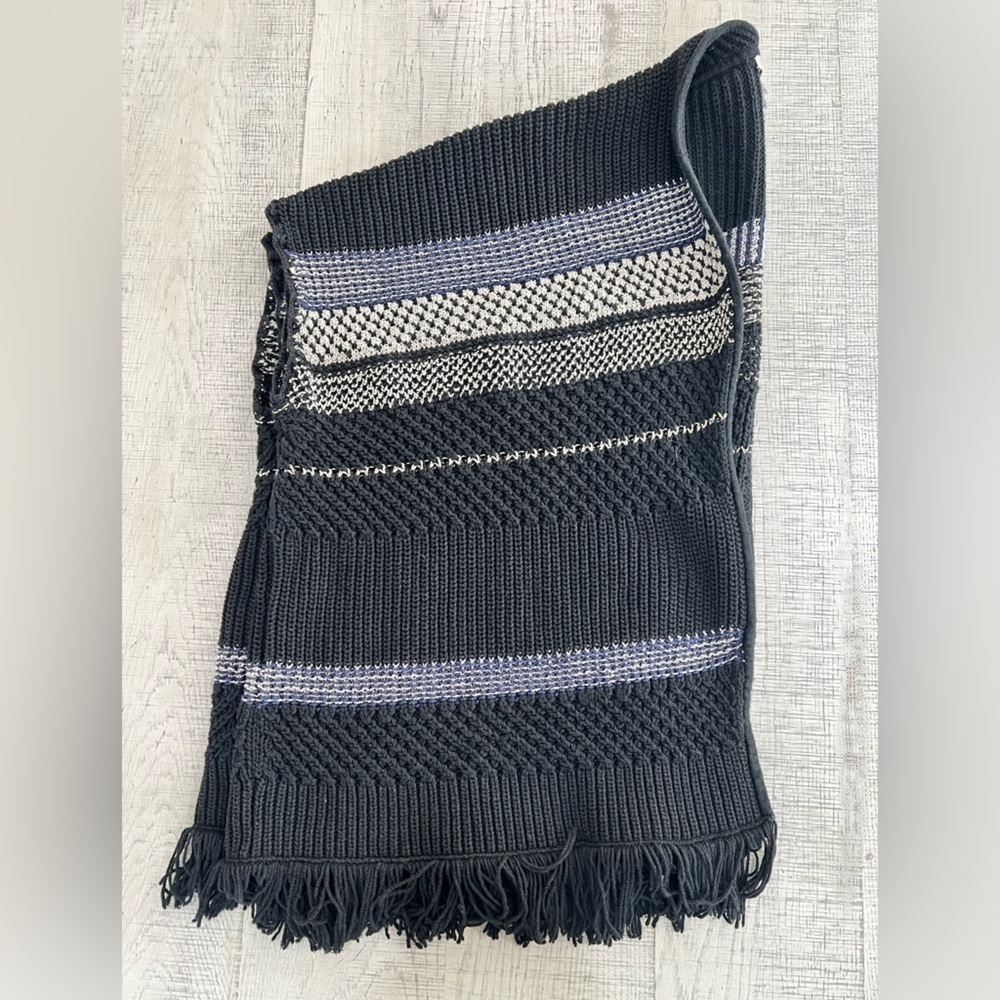 Joie Jolana Black, Grey, White Knitted Cardigan with elbow Sleeves Size M/L - Picture 6 of 15